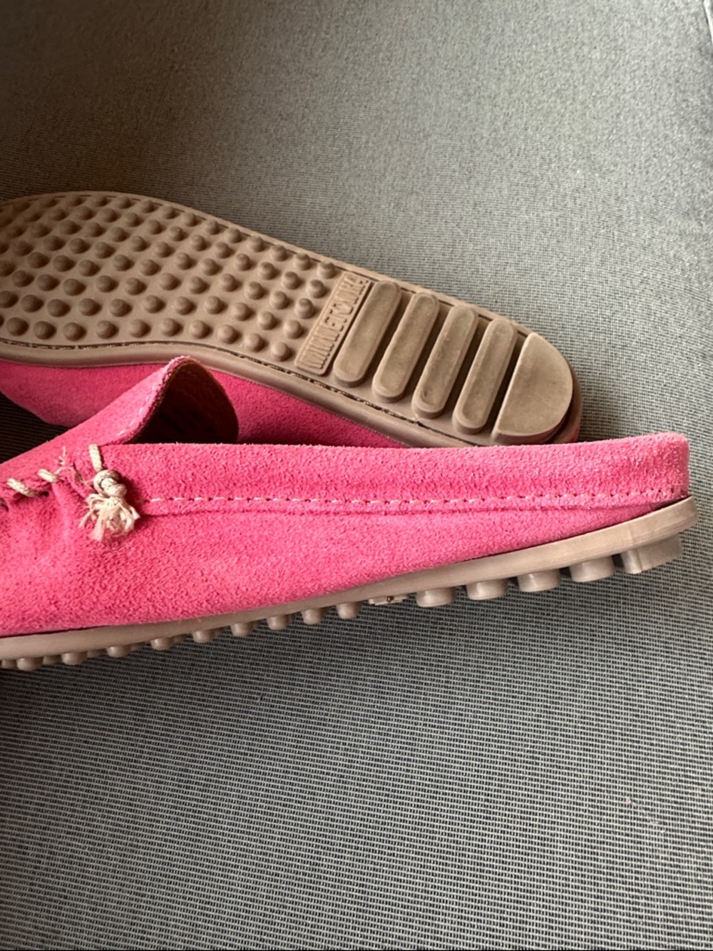 Minnetonka Pink Suede Moccasin Mules size 9 EUC - Picture 4 of 10